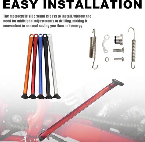 دراجة Dirt Bike Kickstand Foot Side ، دراجة نارية دعم جانب وقوف STAND STAND مع الينابيع لـ XC XCW XCF-W EXCF EXCF 150 200 250 300 400 450 505 530- الفضة in Kuwait