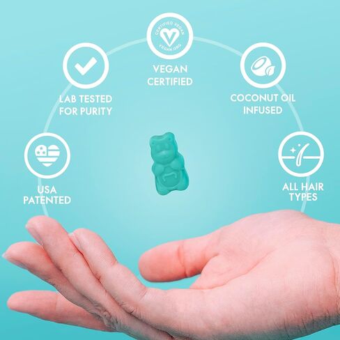 Sugarbear Hair Vitamin Gummy 1 Month Supply Extra Strength Biotin 6000mcg, Growth for Men & Women, Vegan Vitamin B12, MSM, Inositol, Omega 3, Elderberry, Certified Kosher, Halal, Cruelty-Free in Saudi Arabia