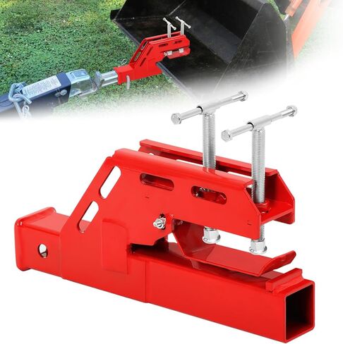 2024 New Upgraded Clamp on Trailer Hitch for Tractor, Clamp-on Tractor Bucket Hitch 2" Ball Mount Receiver Adapter for Kubota Tractor Bucket, Bucket Trailer Hitch Attachment, Black in Kuwait