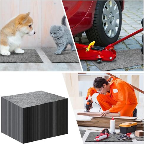 Hoolerry Oil Absorbent Pads Weight Dimpled Pad Garage Accessories Water Absorbent Mat Oil Spill Mat for Absorbing Protecting Home Garage Basement (30 Pcs,Gray,9.8 x 13 Inch) in Saudi Arabia