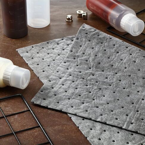 Hoolerry Oil Absorbent Pads Weight Dimpled Pad Garage Accessories Water Absorbent Mat Oil Spill Mat for Absorbing Protecting Home Garage Basement (30 Pcs,Gray,9.8 x 13 Inch) in Saudi Arabia