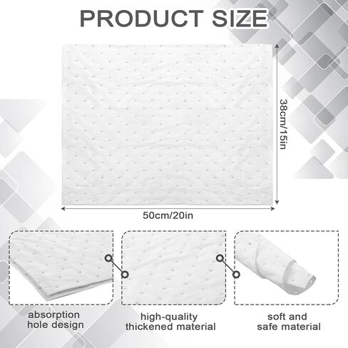 Hoolerry Oil Absorbent Pads Weight Dimpled Pad Garage Accessories Water Absorbent Mat Oil Spill Mat for Absorbing Protecting Home Garage Basement (30 Pcs,Gray,9.8 x 13 Inch) in Saudi Arabia