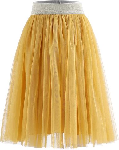 Toddler Baby Girl's Tutu A Line Knee Length Tulle Layered Long Party Skirt for Little Big Girls 1T-16T in Saudi Arabia