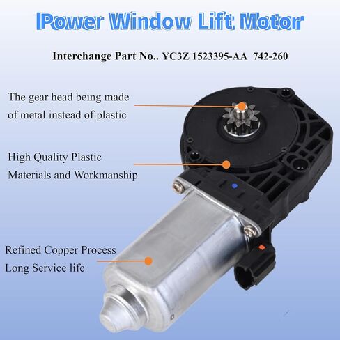Power Window Lift Motor Replacement Compatible with 2000-2008 Ford Excursion F-250 F-350 Super Duty Front Right Position Window Regulator Motor Replace Part # 742-261 in Kuwait