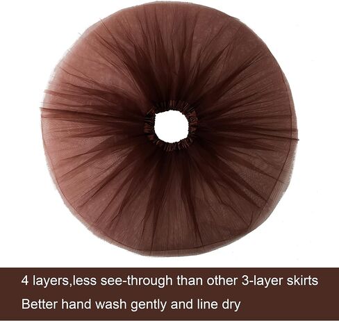 Jastore Women Lady Adult Classic Elastic 4 Layered Tulle Tutu Skirt in Saudi Arabia