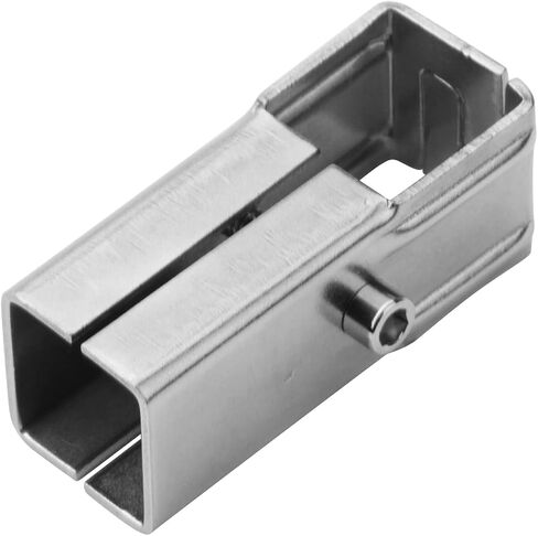 12 Pack 1in.x 1in. 2 Way Square Tube Connector, Stainless Steel T Fitting for 25.4mm Square Tube Chain Fence Guardrail End Rails Clamps, Thickness 1.7mm (Bolts/Nuts Included) in Saudi Arabia