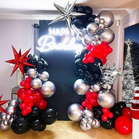 Royal blue White Silver balloon Garland Arch Kit Metallic Blue Balloons with Starburst foil balloons for 2024 Graduation Men birthday decorations Prom Ceremony supplies in Saudi Arabia