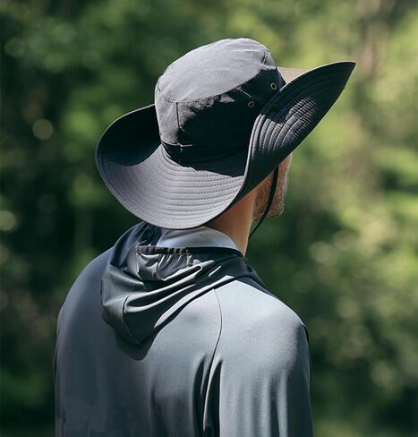 HLLMAN Super Wide Brim Sun Hat UPF 50+ Protection Hats for Mens/Womens Large Buket hat for Fishing, Hiking, Gardening in Kuwait