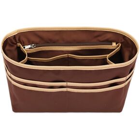 SLAEEL Tote Organizer GoyardBagOrganizer Silk Material Three Sizes and Two Colors Suitable for Tote Bags Coffee Large