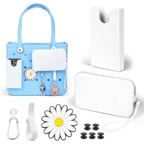 5Pcs Phone Holder for Bogg Bag, Soft Silicone Insert Wallet for Bogg Bag Accessories, Silicone Phone Holder for Bogg Bag Accessories,Charm for Bogg Bag