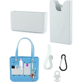 5pcs Organizer Holder for Bogg Bag Accessories for Bogg Bags Phone Holder compatible with Bogg Bag Original Insert Organizer Holder Compatible with Bogg Bag(COLOR:white)
