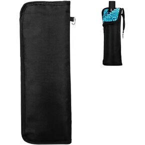 Wet Umbrellas Bags for Travel Umbrellas, Thicker Chenille Super Water Absorption Compact Folding Umbrellas Sleeves Covers(13.4x5 inches, Black)