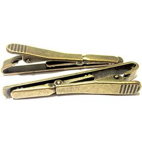 3 Pcs Mens Tie Clips 2.1 Inch Metal Tie Bar Clip Tie Tack Accessories for Anniversaries, Wedding and Business (Antique Bronze)