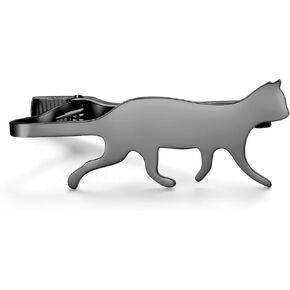 STJARNA Unique Tie Clip Cat Stainless Steel Tie Bar Personalized Gift for Men