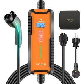 Voltre M2 Level 1 & 2 EV Charger for Tesla & EVs | 25 Ft MAX Cable | 8-32A | 110-240V Portable Electric Car Fast Charger |14-50, 5-20 Plug | Electric Vehicle Charger for J1772