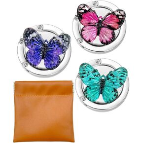 3 Pack Sunflower Foldable Handbag Hanger Holder, Flower Multi-Purpose Folding Hook, Folding Hooks for Womens Bag Purse Table Hook