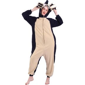 DarkCom Unisex Adult Angler Fish Blue Onesie Halloween Costume One Piece Animal Pajamas Women Men Sleepwear Christmas Pajamas