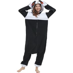 DarkCom Dutch Rabbit Onesie Halloween Costume One Piece Unisex Adult Pajamas Women Men Sleepwear Christmas Pajamas