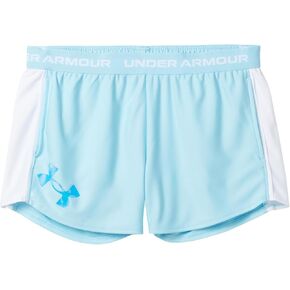 Under Armour, Girls, Tech Play Up Logo Shorts (Big Kid), Stream/Blue Topaz, Medium