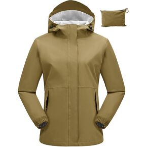 Rdruko Women's Cycling Rain Jacket Waterproof Lightweight Packable Raincoat with Hood Windbreaker for Outdoor Travel Hiking