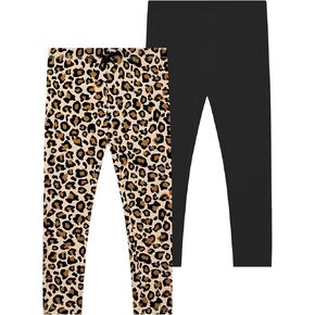 Toddler Girls Leggings 2-Pack Bamboo Viscose Little Girls Casual Stretch Pants