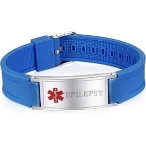 Linnalove Sports Medical Alert Bracelets for Men & Women Silicone ID Band مناسبة للصيف