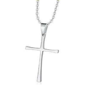 Cross Necklace for Men, Cross Pendant Necklace Stainless Steel Chains Sterling Silver Necklace Men's Cross Chain Jewelry Link Chain for Boys Fast and Furious in Kuwait