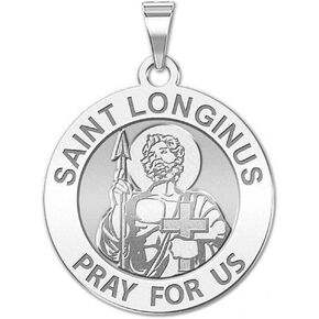 Picturesongold.com Saint Longinus الميدالية الدينية - 3/4 بوصة حجم الفضة النيكل