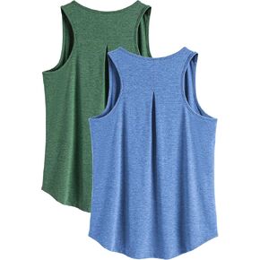 PINSPARK Workout Tops for Women Racerback Tank Top Pack Sleeveless Athletic Running Tops Loose Gym Shirt Quick Dry Yoga Tank