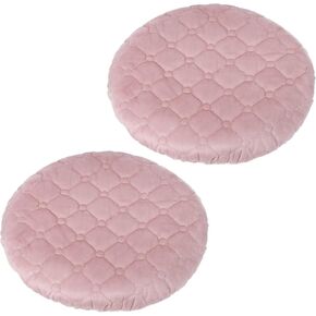 PATIKIL Stool Covers Round, 2 Pack Elastic Bar Stool Covers Washable Stool Cushion Slipcover Stretchy Bar Chair Seat Cover for 10-13 Inch Chair, Pink