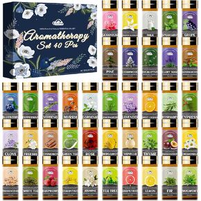 مجموعة الزيوت العطرية العطر - 14pcs ، زيوت علاجية للجلد ، الناشرون ، الرعاية المنزلية ، الغسيل المرطب ، صنع الشموع - شجرة الشاي ، خشب الصندل ، لافندر ، الفانيليا ، الأوكالبتوس والمزيد (5 مل)