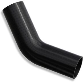 استمر 45 درجة في مرفق المرفق خرطوم السيليكون 4-ply ، 2.5 بوصة (63 مم) ، مقرنات للمركبات عالية الأداء ، أنابيب السحب ، الطول (102 مم) ، سمك (5 مم) ، خرطوم السيليكون السيارات-أسود