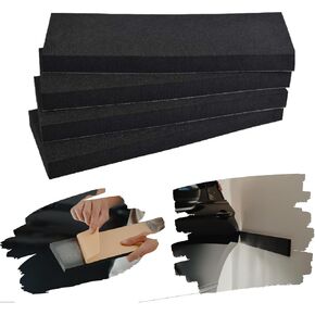 ألواح واقي مطاط Xcel Foam - 4 حزمة من وسادات الرغوة البحرية متعددة الاستخدامات - مثالية لحماية الجدار وأدوات مرآب للسيارات ، حشو السيارة وحشو المصد ، مضاد للاهتزاز ، مشاريع DIY العازلة - أسود