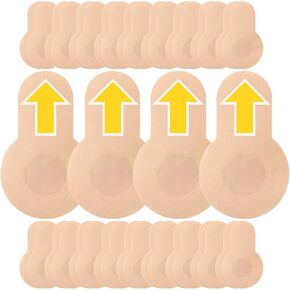 Nimiah Disposable Nipple Stickers Lift - 20 Pairs Satin Breast Petals for Women Invisible Thin Boob Lifting Pasties for Dress Tops Nude