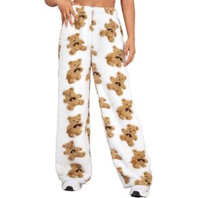 Verdusa Women's Plush Warm Pajama Pants Fleece Lounge Sleepwear Pj Bottoms