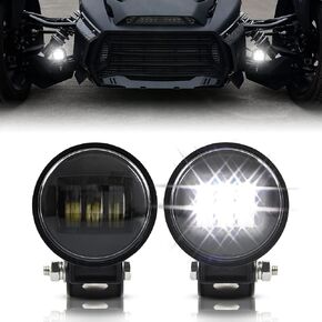 SAUTVS LED Auxiliary Driving Spot Lights for Can Am Ryker, Auxiliary Fog Spot Lights with Mounting Brackets for Can-Am Ryker 600 900 Sport & Rally Edition Accessories (2PCS)