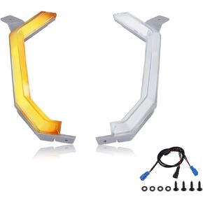 Turn Signal Fang Lights for Yamaha RMAX 1000, LED Grille Lights with Turn Signals Lamps Compatible with 2021-2025 Wolverine RMAX2 1000, 2021-2025 Wolverine RMAX4 1000 (2PCS)