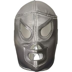 Escobar EL SANTO Silver Mask - Lucha Libre Adult Luchador Mexican Wrestling Mask Costume, Adult (One Size)