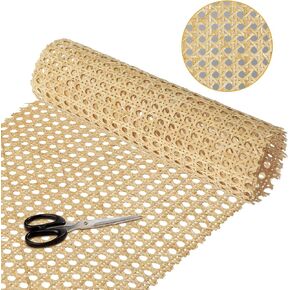 18 Inches Width Rattan Cane Webbing Roll Caning Material Weave Rattan Fabric Furniture for Caning Projects Pre Woven Open Mesh Cane for Cabinet Bed Chair Repair Caning Material DIY Supplies (1 Feet) in Kuwait