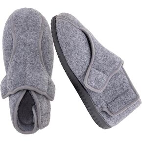 Diabetic Shoes for Men Extra Wide Width Adjustable Men's Diabetic Shoes with Plush Lining Diabetic Slippers for Men Extra Wide Width Foot Pain Relief