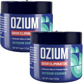 Ozium 4.5 Oz. Odor Eliminating Gel for Homes, Cars, Offices and More, Outdoor Essence, 2 Pack