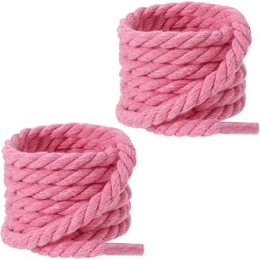 Thick Rope Round Shoelaces Chunky Twisted Shoe Laces Solid Color Nylon Shoe Laces for Men Women Sneakers