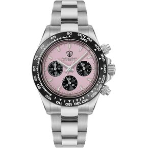 ساعات كوارتز كرونوغراف من watchdives، WD16500 ساعة يد رجالية يابانية VK63 حركة 39 ملم كريستال ياقوتي ساعة يد 100 متر مقاومة للماء رياضية