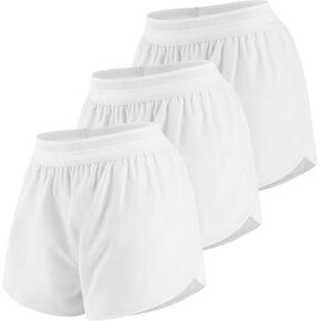 3 Pack Womens Running Shorts,Multipack Womens 2 in 1 Running Shorts,4 Pack Mid Rise Gym Shorts for Ladies