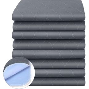 Incontinence Bed Pads [Pack of 4] 18" x 18" Washable Underpads- Absorbency Reusable Bedwetting Incontinence Pads for Kids, Adults, Elderly, and Pets - Waterproof Protective Pad for Sofa, Floor, Bed