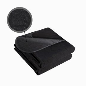 RIQINXIN Waterproof Incontinence Chair Pads Reusable Incontinence Pads for Chair Non-Slip Absorbent Chair Pads Pee Underpads for Bed Wheelchair Adults Children Elderly 21x22in 2Pcs Black