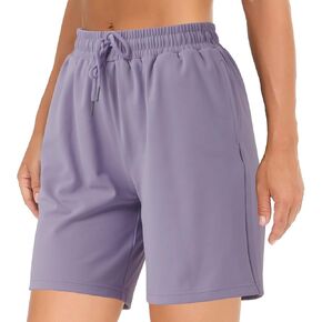 YOYOYOGA Women's Athletic Shorts with Pockets Comfy Bermuda Shorts Yoga Casual Gym Workout Running SweatShorts