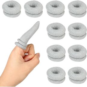 Finger Bandages 10Pcs Cotton Finger Cots Breathable Thumb Bandage Elastic Finger Gloves Tubular Gauze Finger Covers Finger Tips Protectors