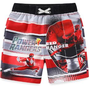 Power Rangers Boys UPF 50+ Swim Trunks Bathing Suit for Big Kids