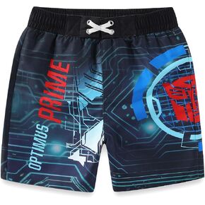 Transformers Optimus Prime Boys UPF 50+ Swim Trunks Bathing Suit for Big Kids